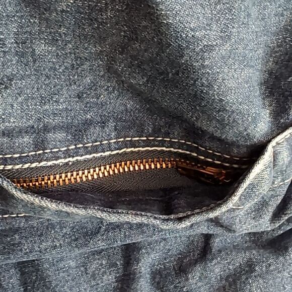 Ikeda Blue Medium Wash Denim Slouchy Overalls S - Picture 4 of 13